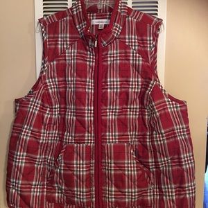 Croft & Barrow red plaid vest. 2X